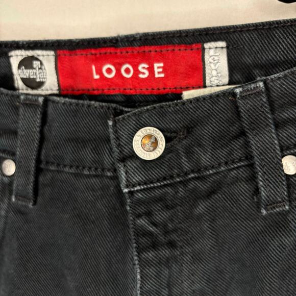 Levi’s Silvertab Black Jeans Loose Denim Pants Size 7 28x31 Vintage Y2K 90s USA - Picture 7 of 13